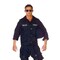 Men's SWAT Team Costume with Jumpsuit Vest Holster and Helmet for Halloween
